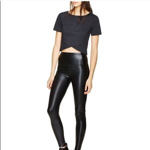 WILFRED Faux Leather Shiny Vegan Leggings, EUC!!